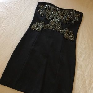 Embroidered strapless Free People mini dress